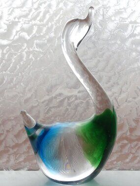 Vintage Glass Swan